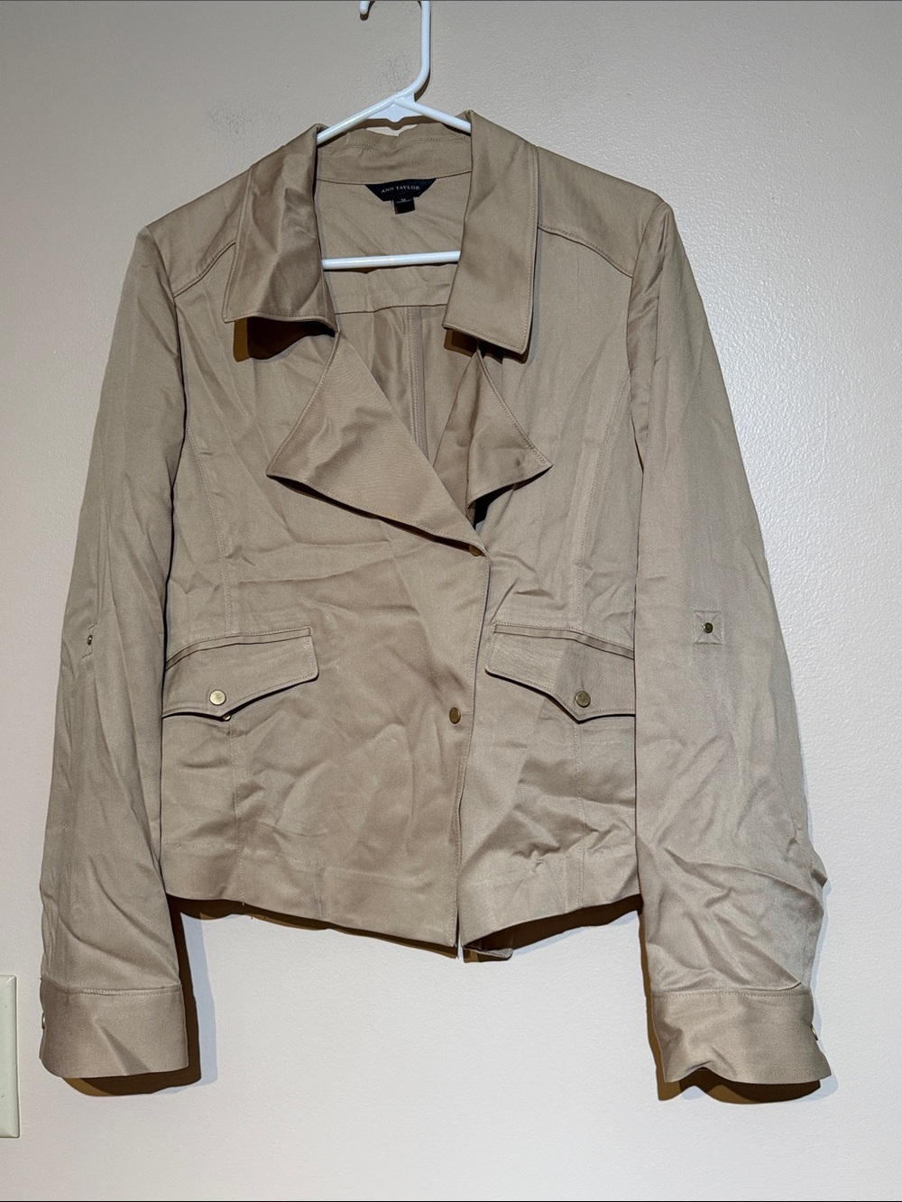 Ann Taylor Light Khaki Utility Jacket